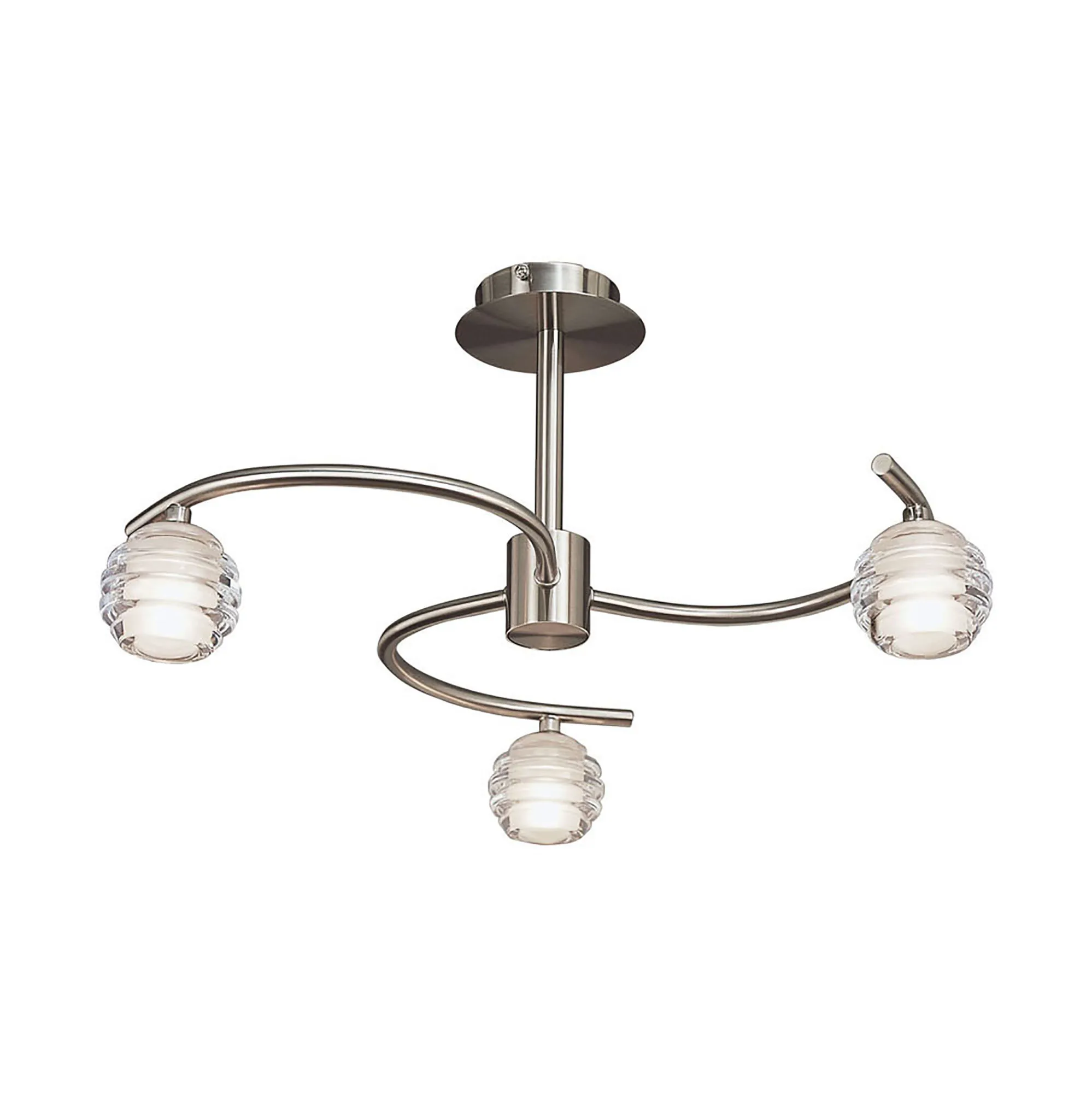Sphere Satin Nickel Ceiling Lights Mantra Semi Flush Fittings Sphere Satin Nickel Ceiling Lights Mantra Semi Flush Fittings